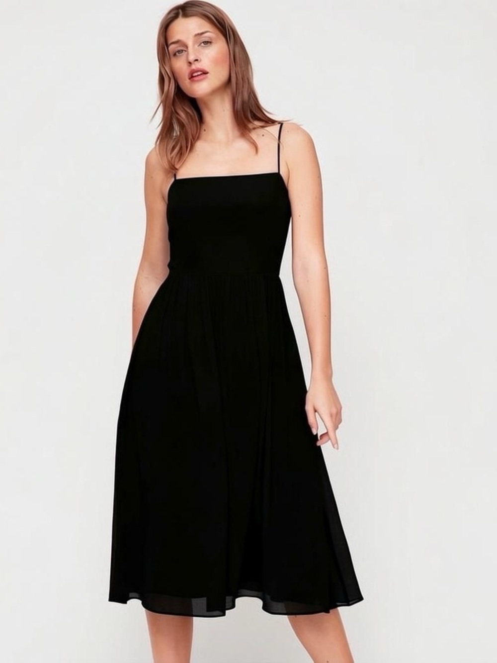 Babaton Noel Midi Square Neck Dress Sz 6